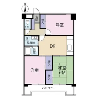 ブランコスタ神明【3階】の間取り