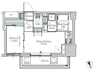 ONE ROOF RESIDENCE ASAKUSABASHI【7階】の間取り