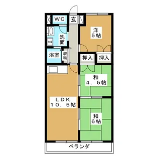 ミストラル【3階】の間取り