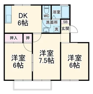 ロイヤル浜之郷【1階】の間取り