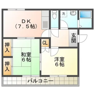 プランドールオカダ【1階】の間取り