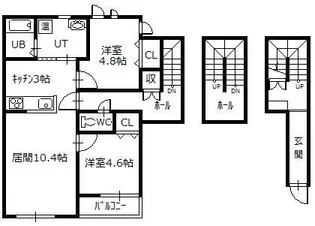 ル・ジェルム【3階】の間取り