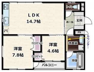 RIVER SIDE LOFT【2階】の間取り