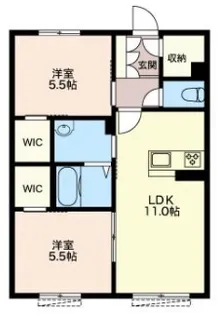 センテンスベル【1階】の間取り