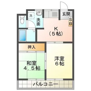 洋久屋レジデンス【3階】の間取り