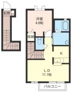 インターノースB【2階】の間取り