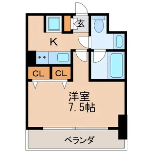 レジディア高岳【2階】の間取り