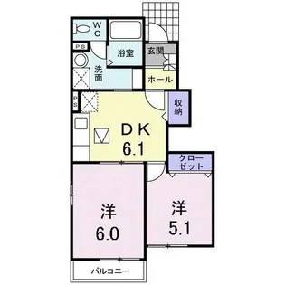 ラッフィナート モーデ【1階】の間取り