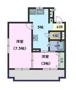 メロンハウス【2階】の間取り
