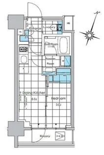 ルフォンプログレ神田プレミア【7階】の間取り