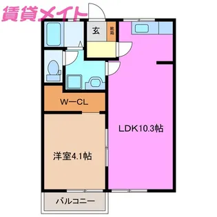 メープルマツモト【2階】の間取り