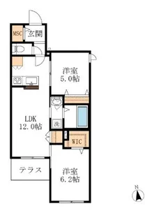 グリーンテラス【1階】の間取り