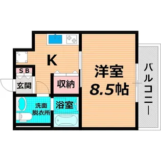 アクエルド緑地公園【4階】の間取り