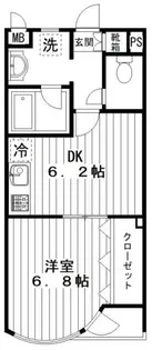ローズキャッスル【1階】の間取り