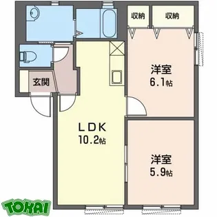 エスペランサB棟【1階】の間取り