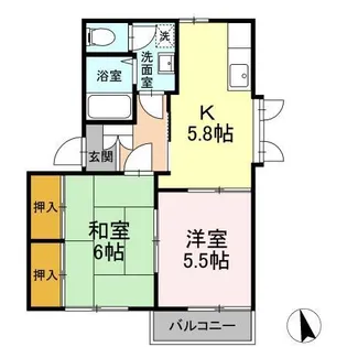 ベルメゾンおかざわ A【2階】の間取り
