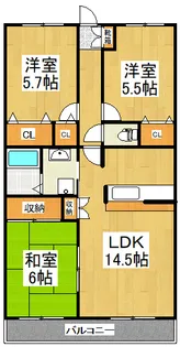 スカイハイムII【2階】の間取り