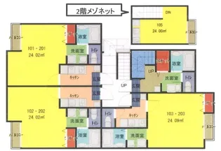 アークシティ的場【1階】の間取り