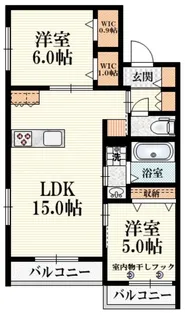 コモンテラス・ウエスト【3階】の間取り
