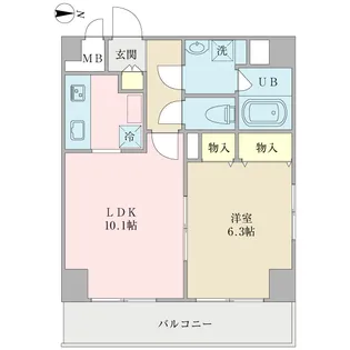 グランディール匠【4階】の間取り