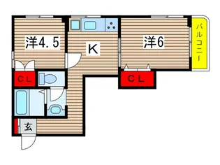 稲毛ホワイトハウス【2階】の間取り