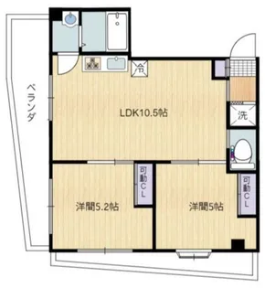 コズミックビル田村【2階】の間取り