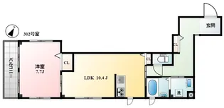 サンファミール【3階】の間取り