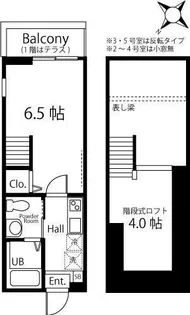 ハーミットクラブハウス峰岡III【2階】の間取り