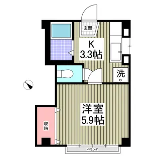 プランドール上戸祭 旧文星サイドハイツ【2階】の間取り