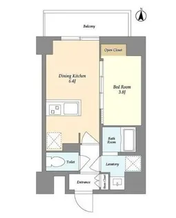 (仮称)VORT扇橋residence【2階】の間取り