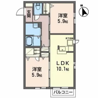 SUN SHINE V【1階】の間取り