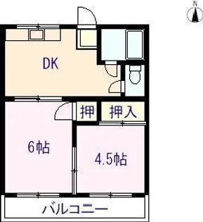 エステルハイツ【2階】の間取り