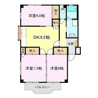 カーサワタナベ【1階】の間取り