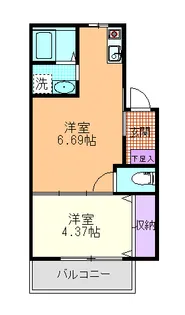 AccentS新都心【1階】の間取り