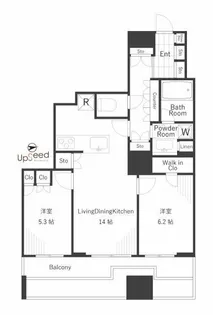 富久クロスコンフォートタワー【3階】の間取り