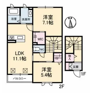 シャーメゾンM【2階】の間取り