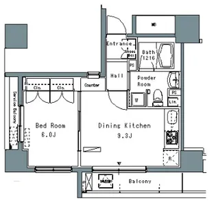 パークアクシス仲御徒町【3階】の間取り