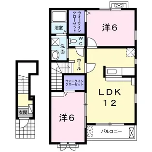 フィオーレ くみのき【2階】の間取り