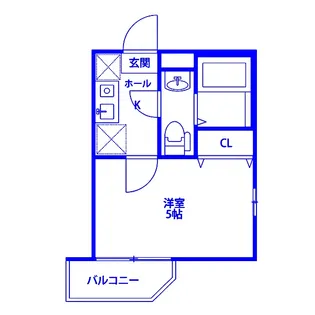ウェルコーポ星川【1階】の間取り