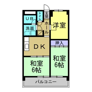 暁タウン西棟【4階】の間取り