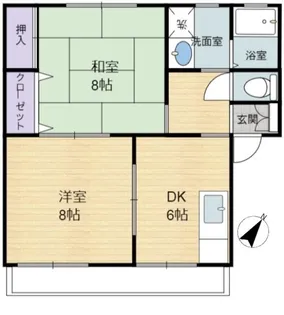 コーポホウクロ【2階】の間取り