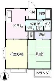 セジュールK【2階】の間取り