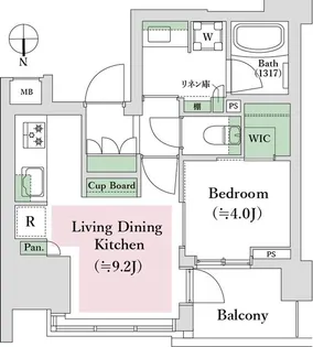 ローレルアイ東中野【11階】の間取り