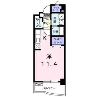 フローリッシュマンション【3階】の間取り