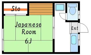 清月荘A【2階】の間取り