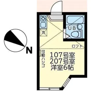 ユナイト上町ヘルマンミュラー【1階】の間取り