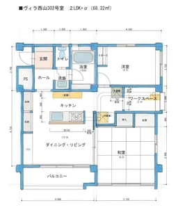 ヴィラ西山【3階】の間取り