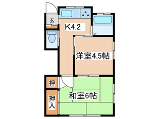 北原荘【1階】の間取り