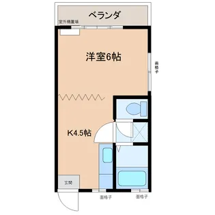 大倉ハイツ【1階】の間取り