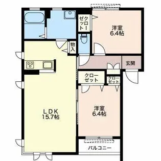 ラムズ・ヒルII【2階】の間取り